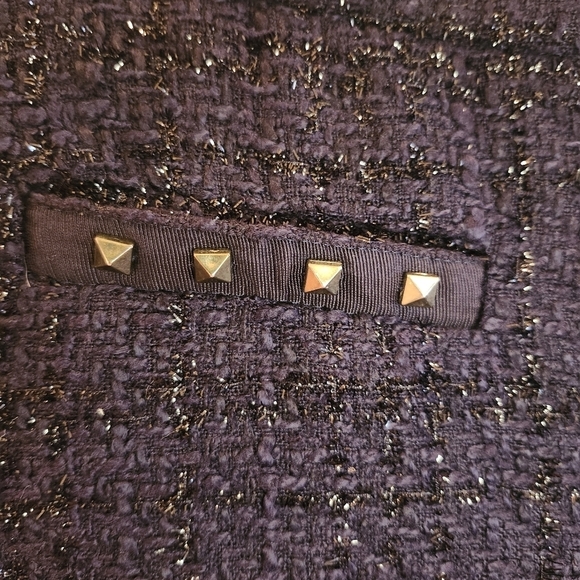 Leo Meets Virgo Size Medium Metallic Tweed Shorts - Picture 3 of 9